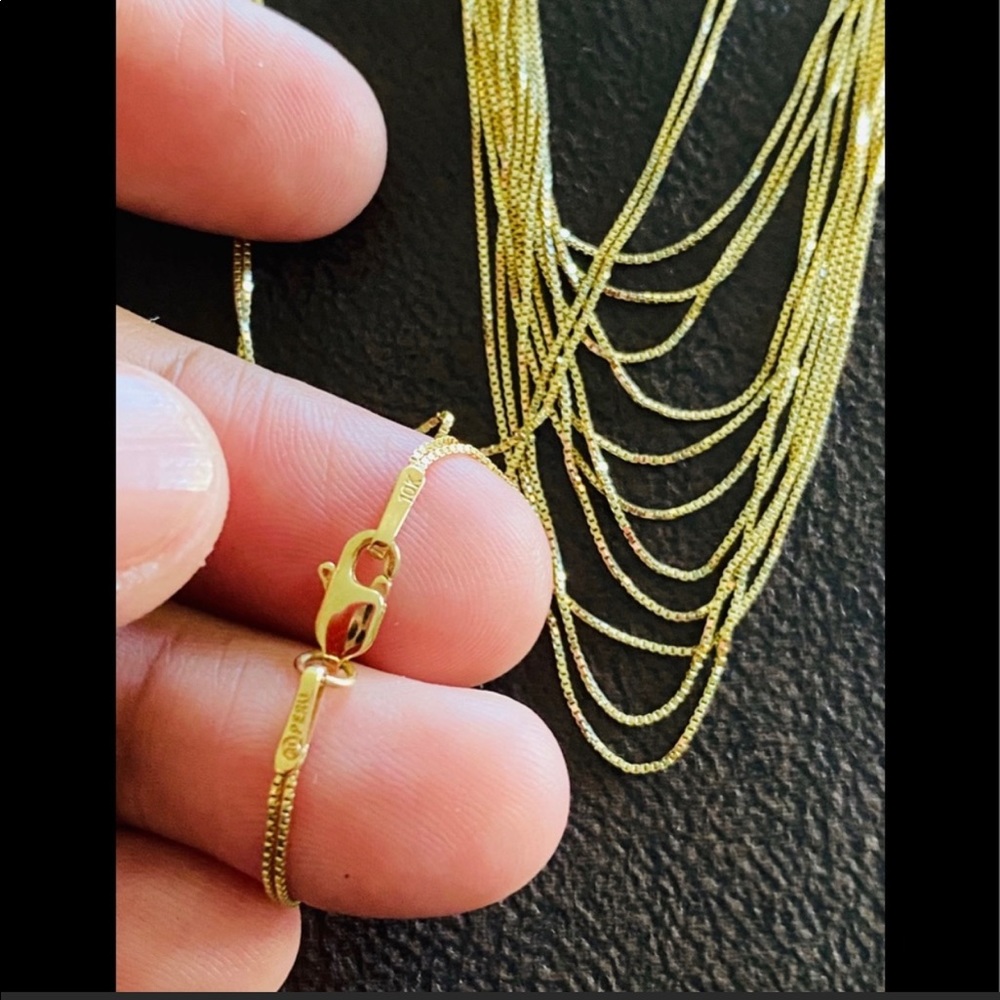 Brand new 10k waterfall stayle necklace